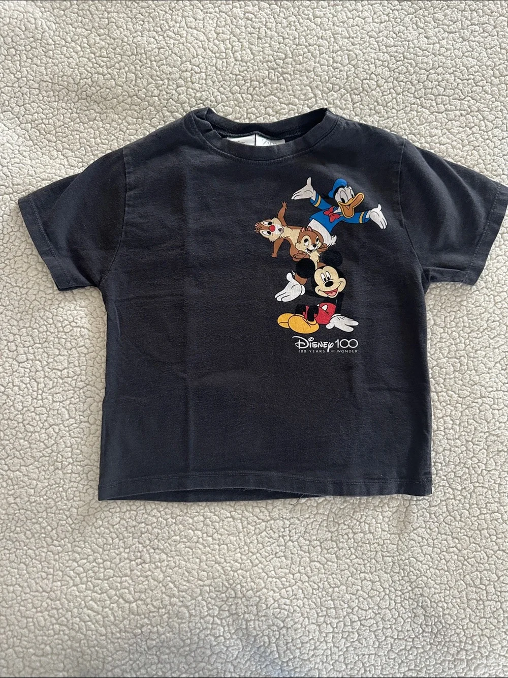 Zara Black Kids Tee with Disney Stack Graphic - Picture 3 of 5
